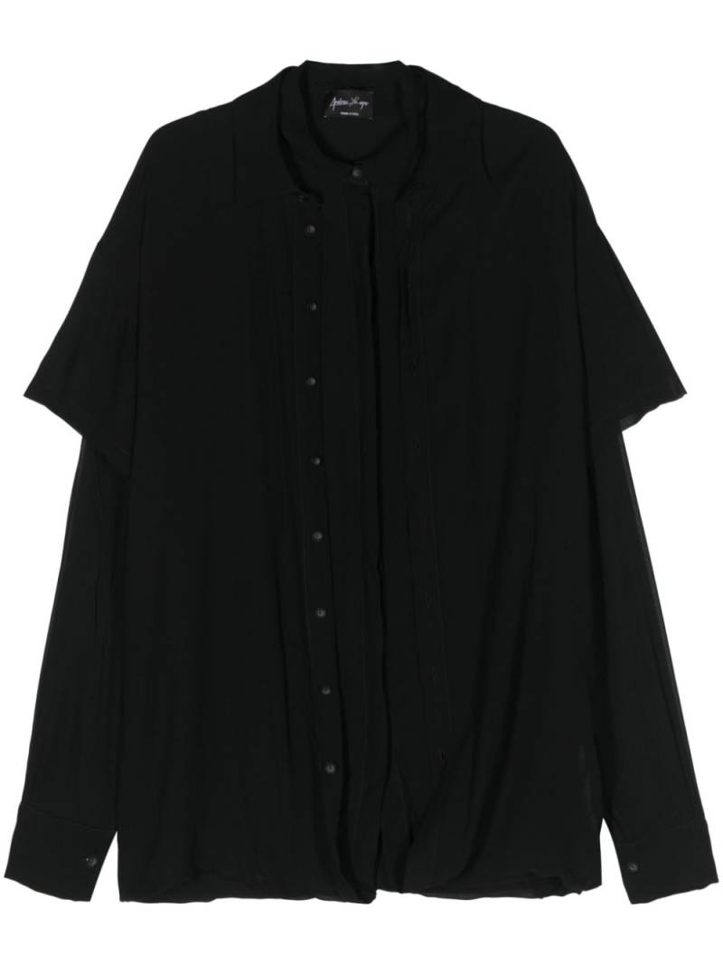 Andrea Ya'aqov layered chiffon shirt - Black von Andrea Ya'aqov