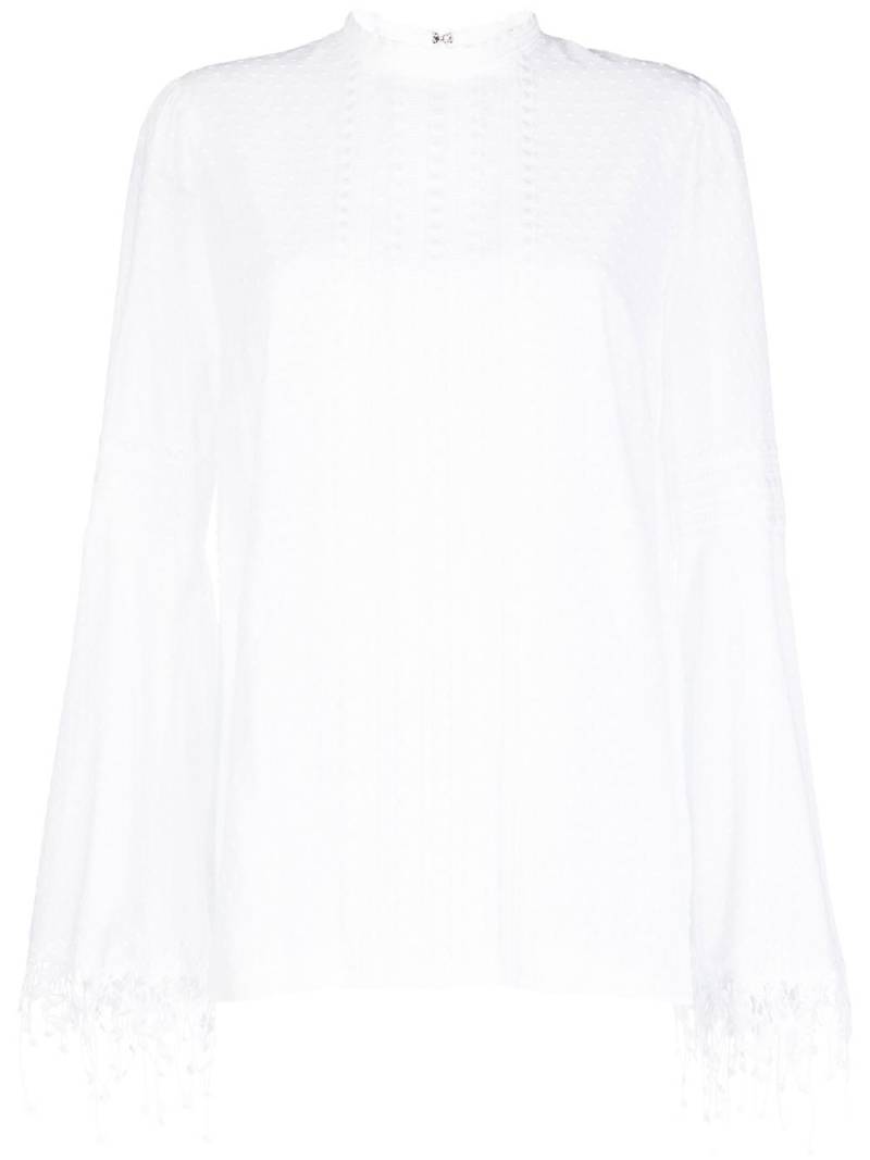 Andrew Gn lace-trim long-sleeve blouse - White von Andrew Gn