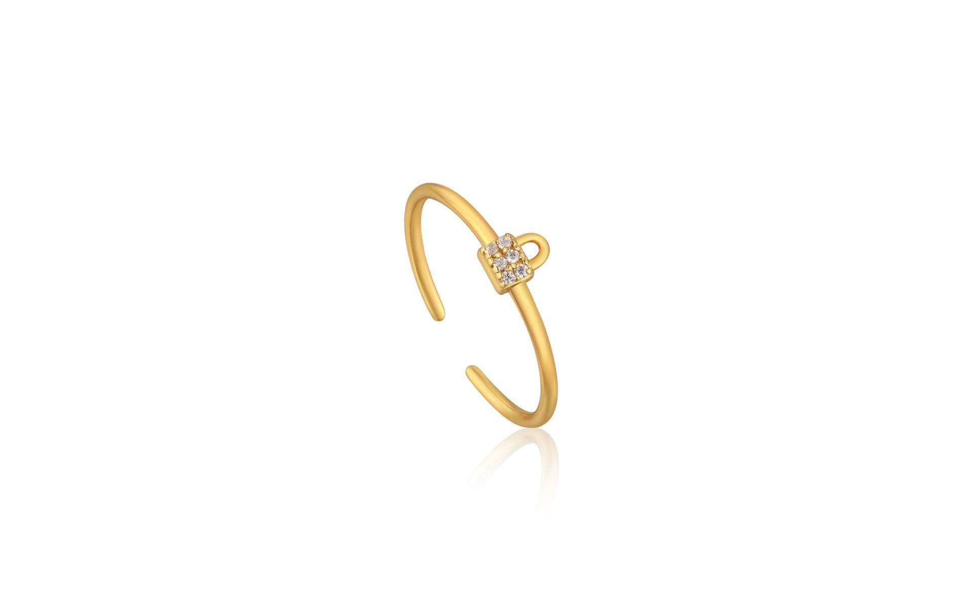 Ania Haie Fingerring »Goldfarben Padlock S« von Ania Haie