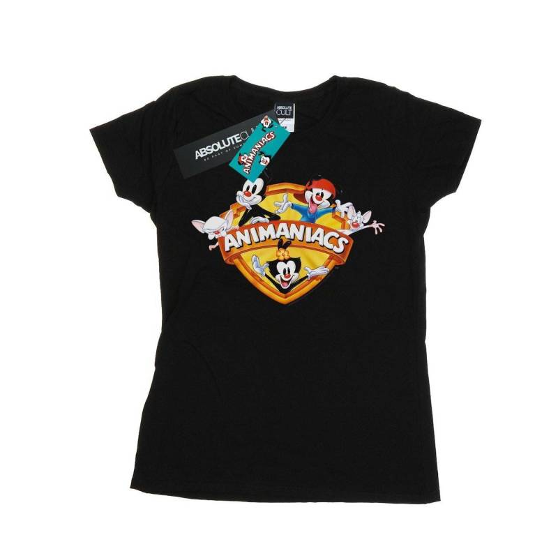 Group Shield Tshirt Damen Schwarz L von Animaniacs