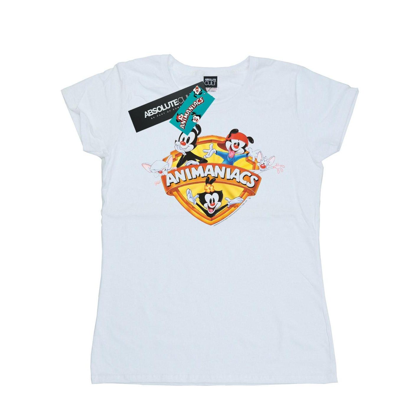 Group Shield Tshirt Damen Weiss S von Animaniacs