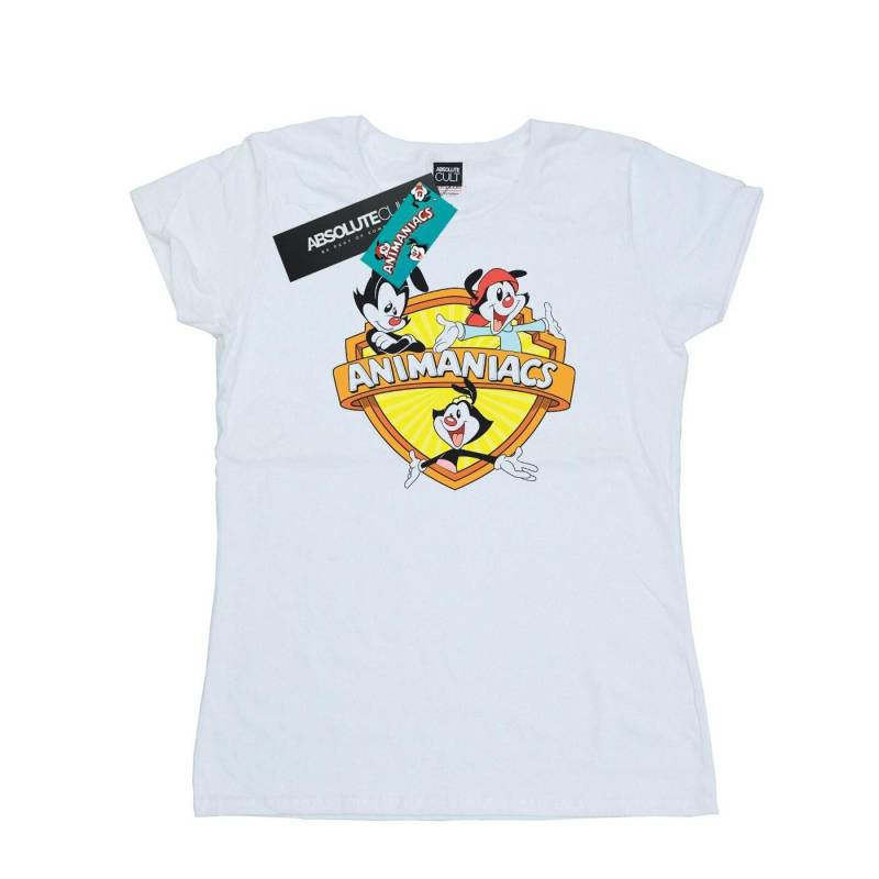 Logo Crest Tshirt Damen Weiss XXL von Animaniacs