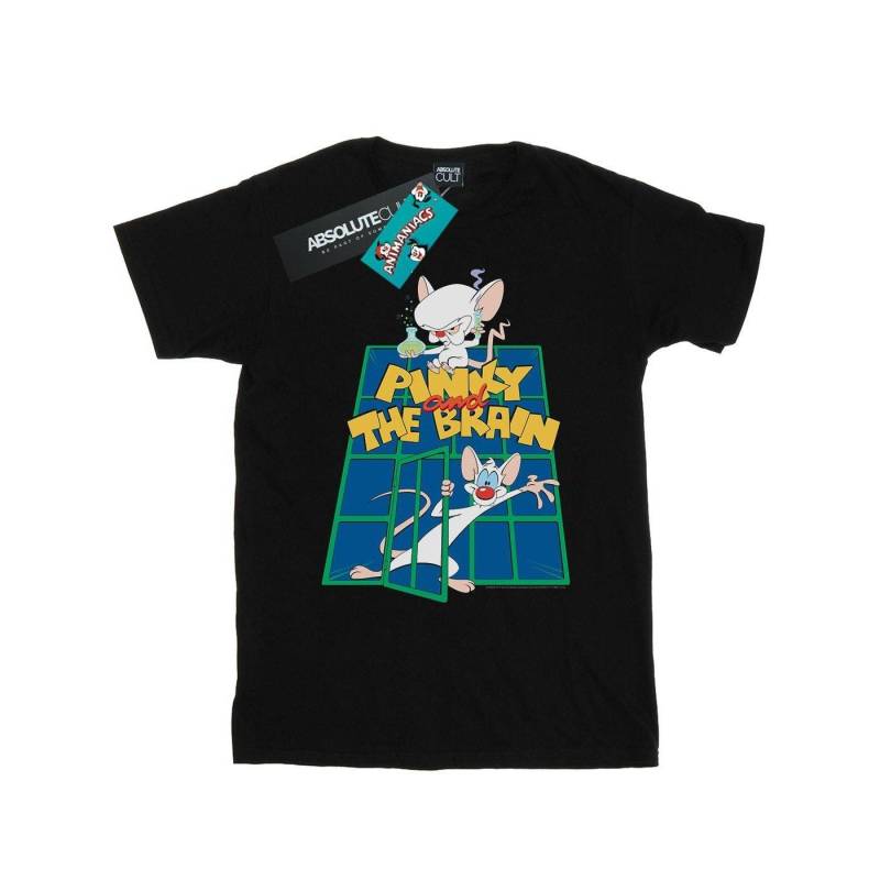 Pinky And The Brain Laboratory Tshirt Herren Schwarz L von Animaniacs