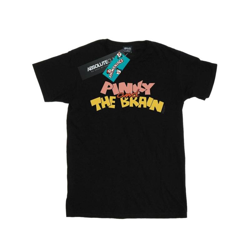 Pinky And The Brain Logo Tshirt Herren Schwarz S von Animaniacs