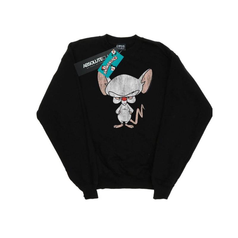 The Brain Classic Pose Sweatshirt Jungen Schwarz 104 von Animaniacs