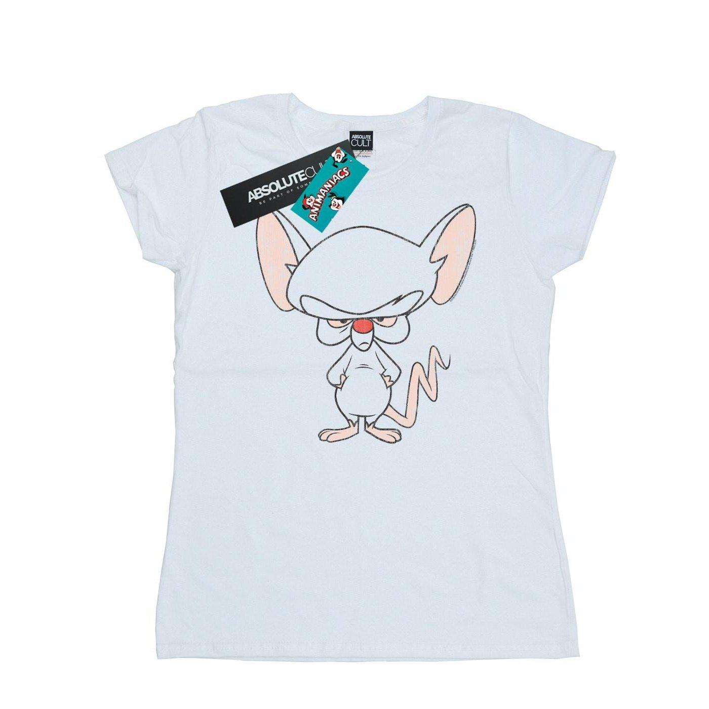 The Brain Classic Pose Tshirt Damen Weiss S von Animaniacs
