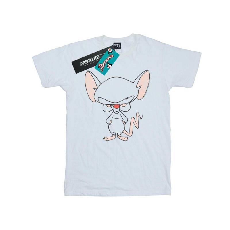 The Brain Classic Pose Tshirt Herren Weiss 3XL von Animaniacs