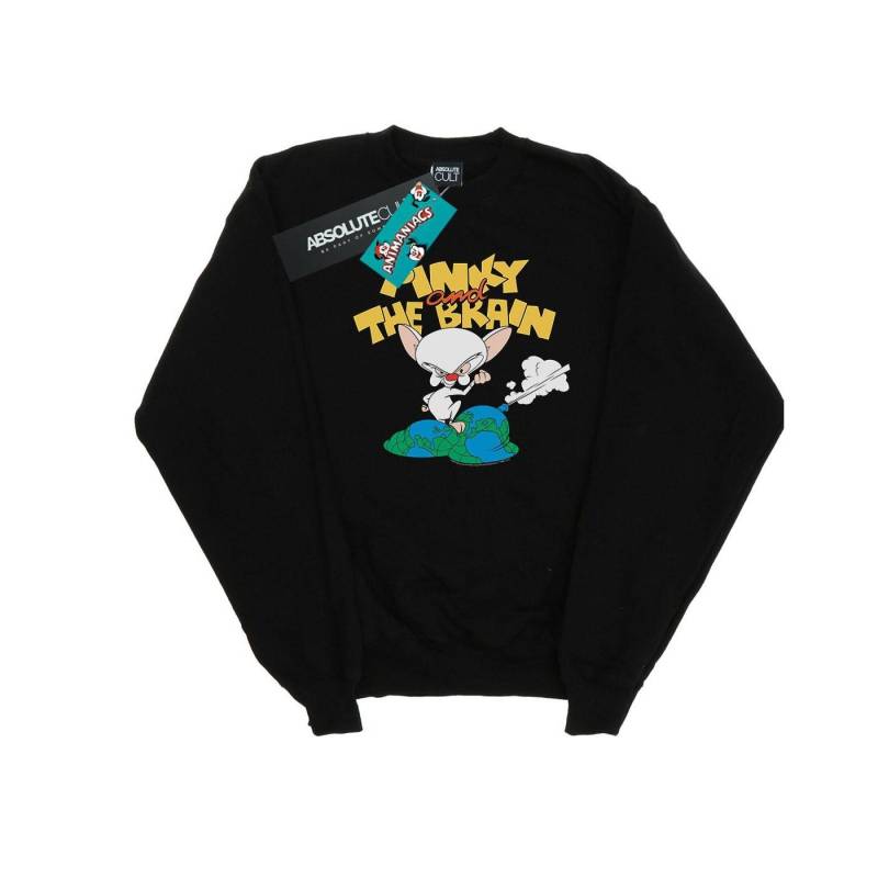 The Brain World Domination Sweatshirt Jungen Schwarz 116 von Animaniacs