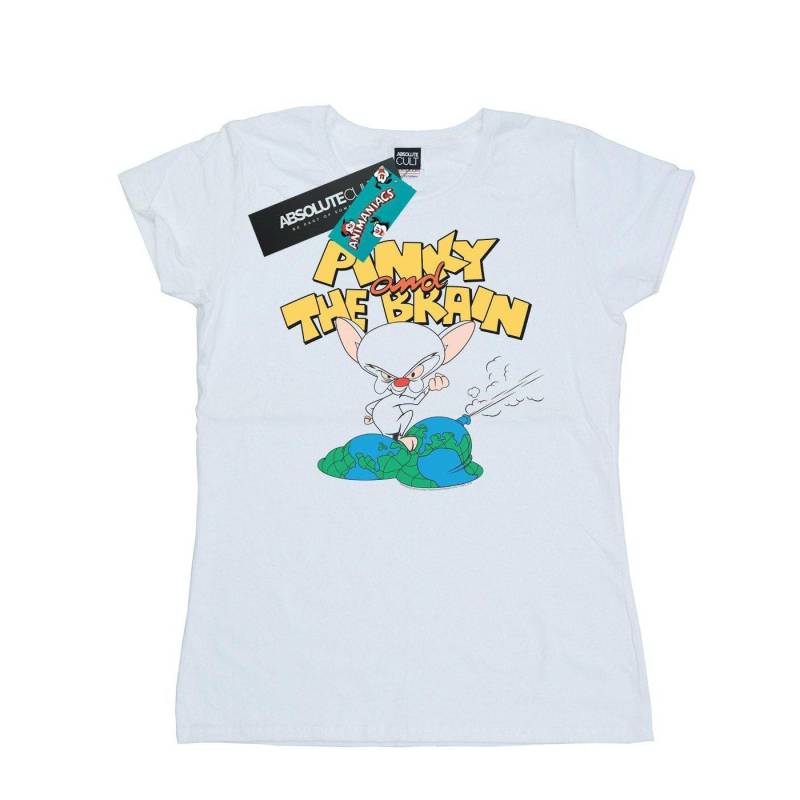 The Brain World Domination Tshirt Damen Weiss L von Animaniacs