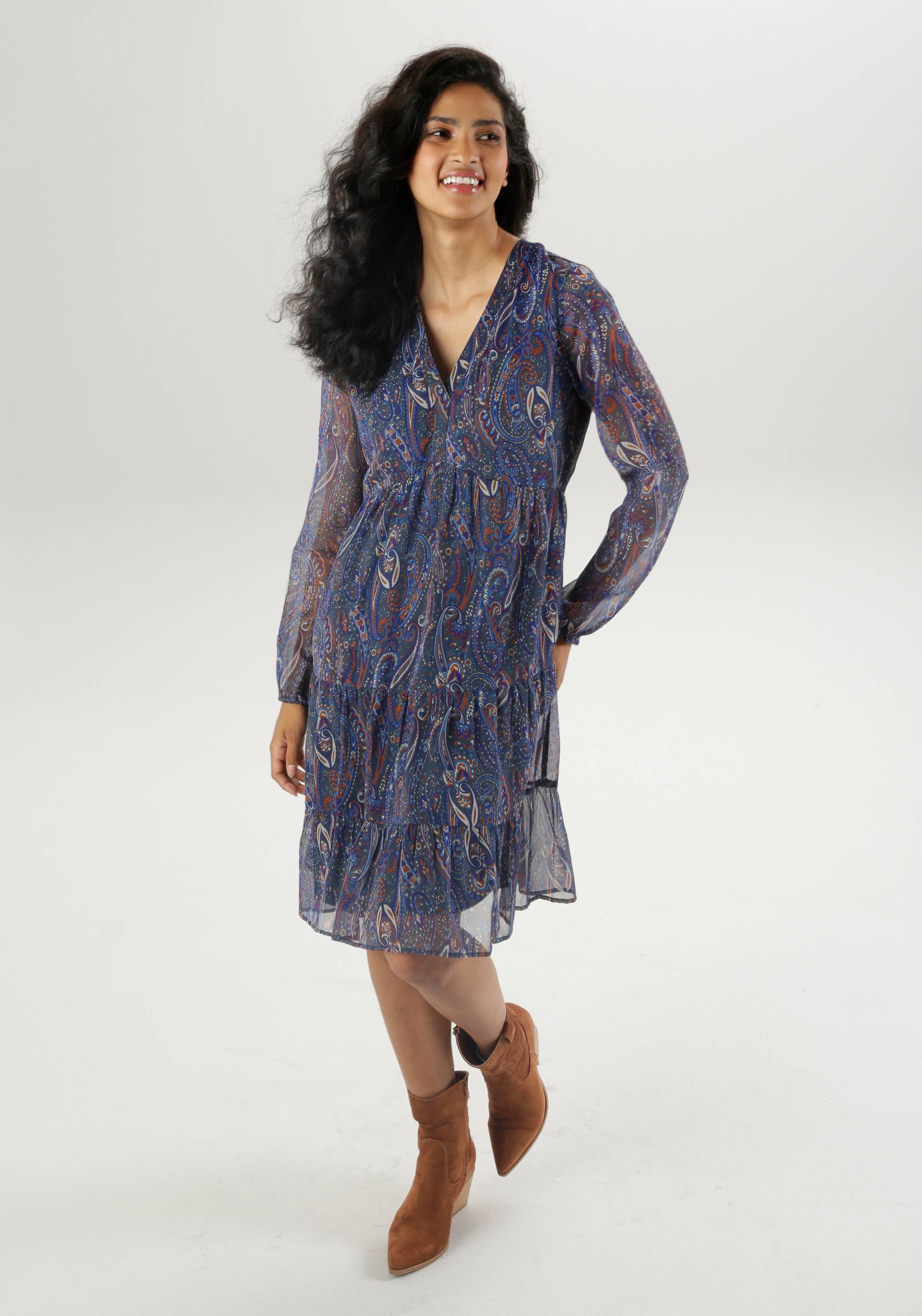 Aniston CASUAL Blusenkleid, mit farbharmonischem Paisley-Muster - NEUE KOLLEKTION von Aniston CASUAL