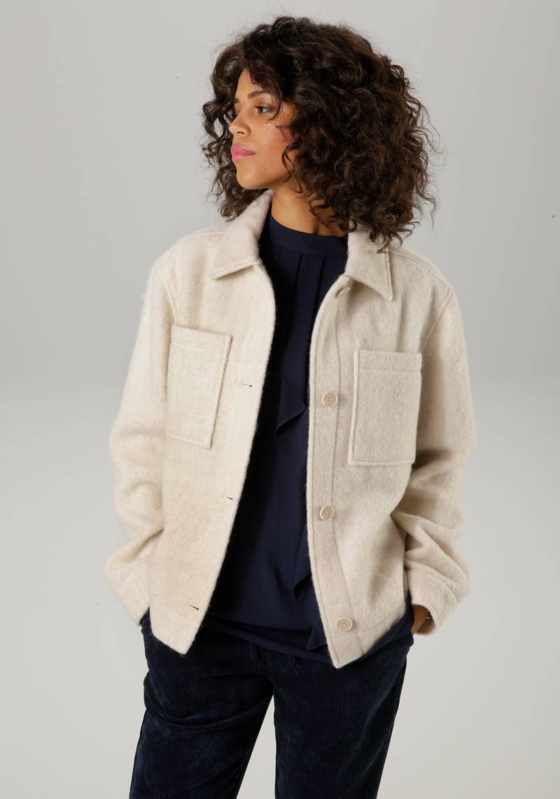 Aniston CASUAL Fleecejacke, mit tonigen Knöpfen zu schliessen - NEUE KOLLEKTION von Aniston CASUAL