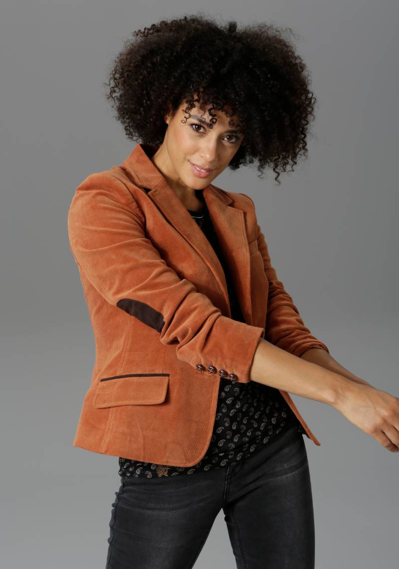 Aniston CASUAL Jackenblazer, mit Stoff-Einfassungen und Ärmelpatches Aniston CASUAL Jackenblazer, mit Stoff-Einfassungen und Ärmelpatches von Aniston CASUAL