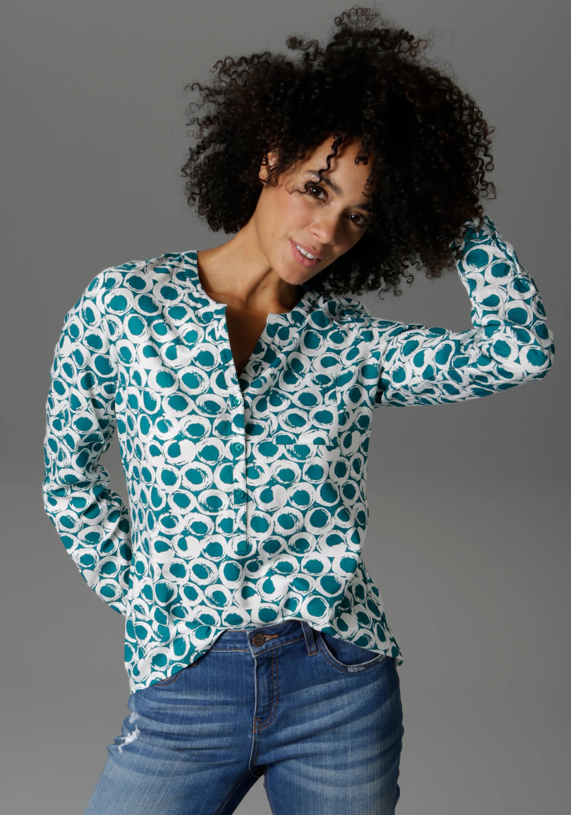 Aniston CASUAL Schlupfbluse, mit krempelbaren Ärmeln Aniston CASUAL Schlupfbluse, mit krempelbaren Ärmeln von Aniston CASUAL
