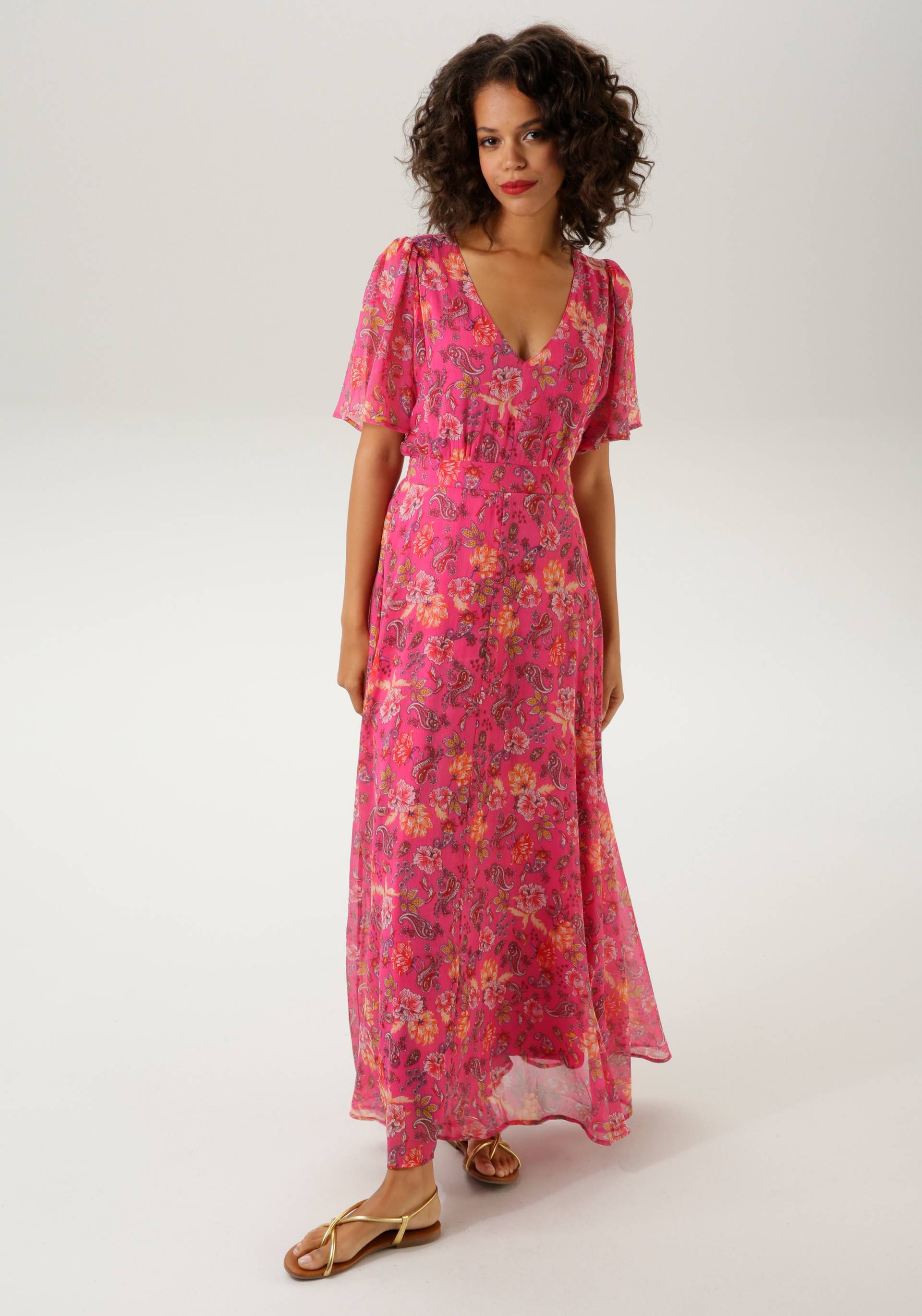 Aniston CASUAL Sommerkleid, mit phantasievollem Blumen- und Paisley-Druck von Aniston CASUAL