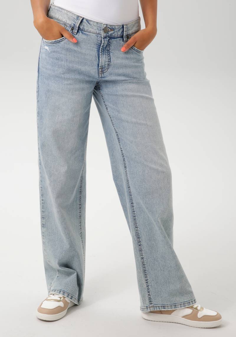 Aniston CASUAL Straight-Jeans, mit trendig weitem Bein - NEUE KOLLEKTION von Aniston CASUAL