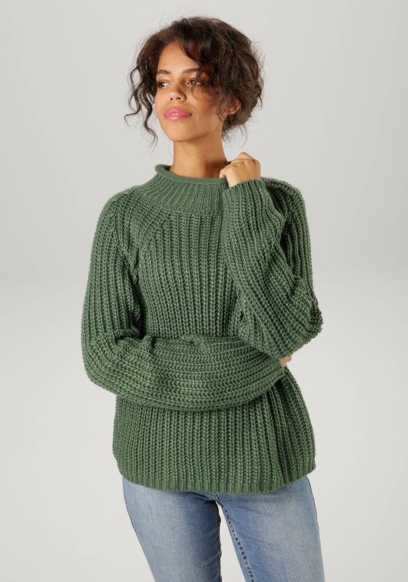 Aniston CASUAL Strickpullover, mit Rollkante am Stehkragen - NEUE KOLLEKTION von Aniston CASUAL