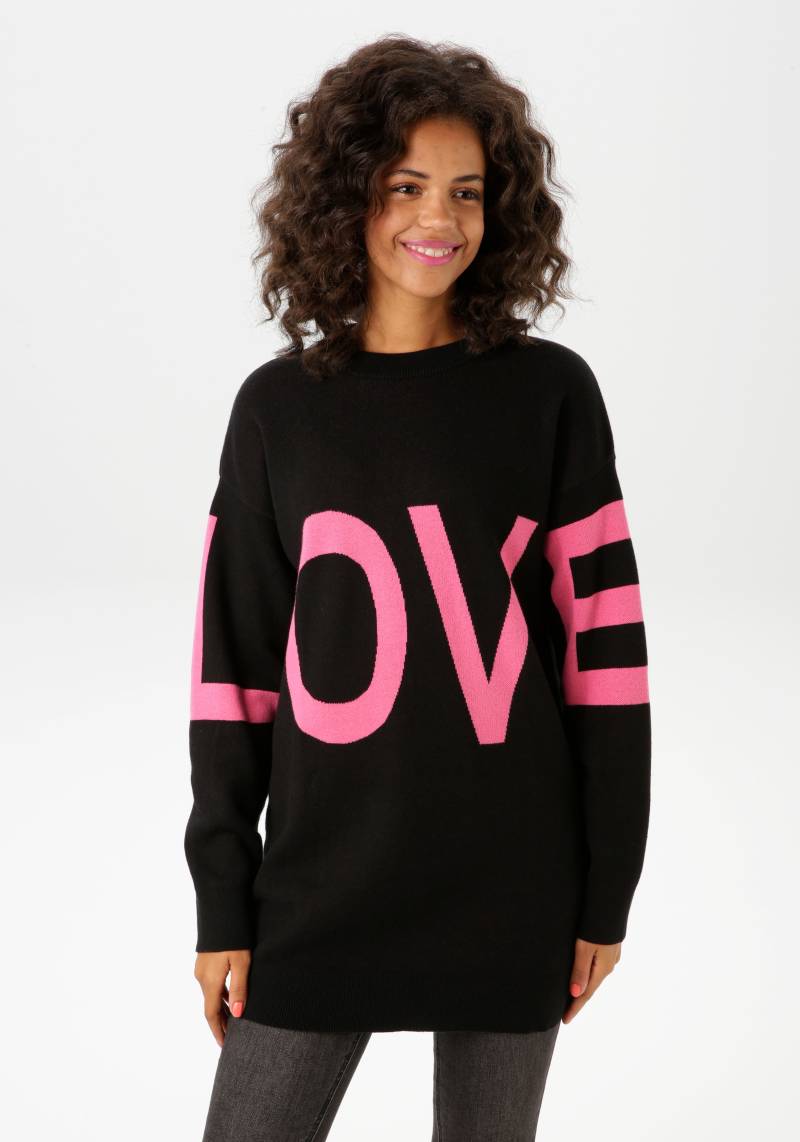 Aniston CASUAL Strickpullover, mit eingestricktem LOVE-Schriftzug - NEUE KOLLEKTION von Aniston CASUAL