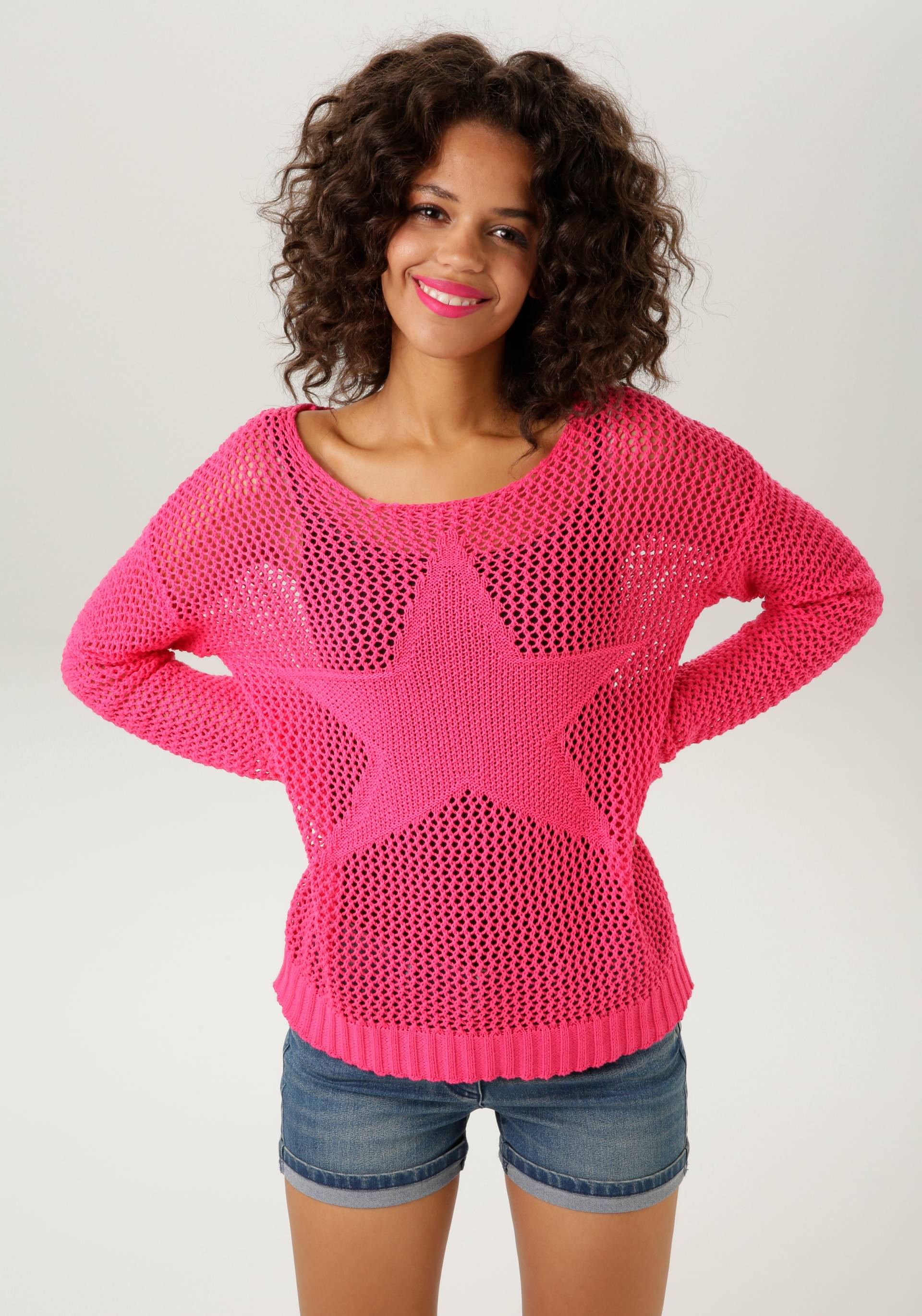 Aniston CASUAL Strickpullover, mit eingestricktem Stern von Aniston CASUAL