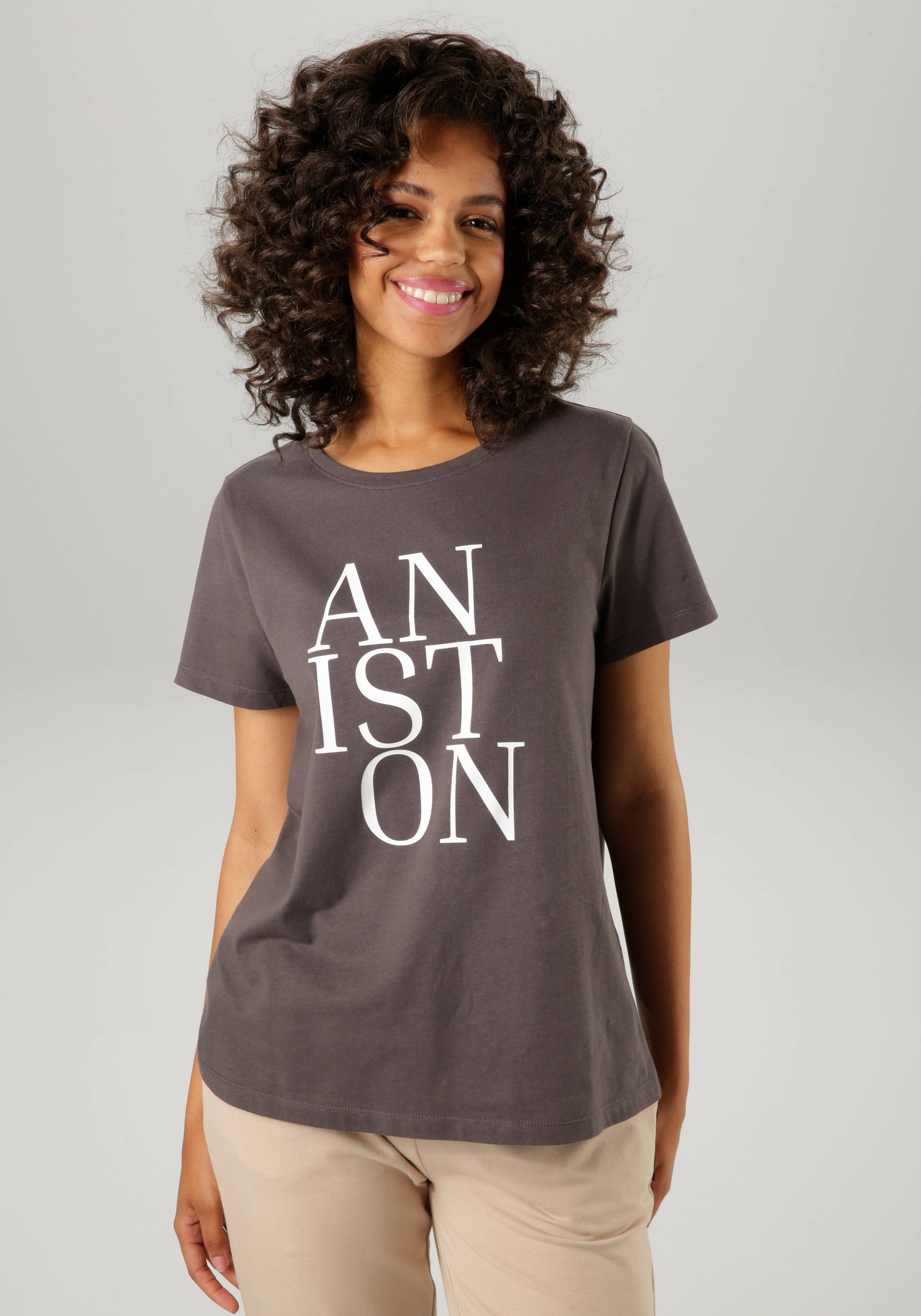 Aniston CASUAL T-Shirt, mit ANISTON-Schriftzug von Aniston CASUAL