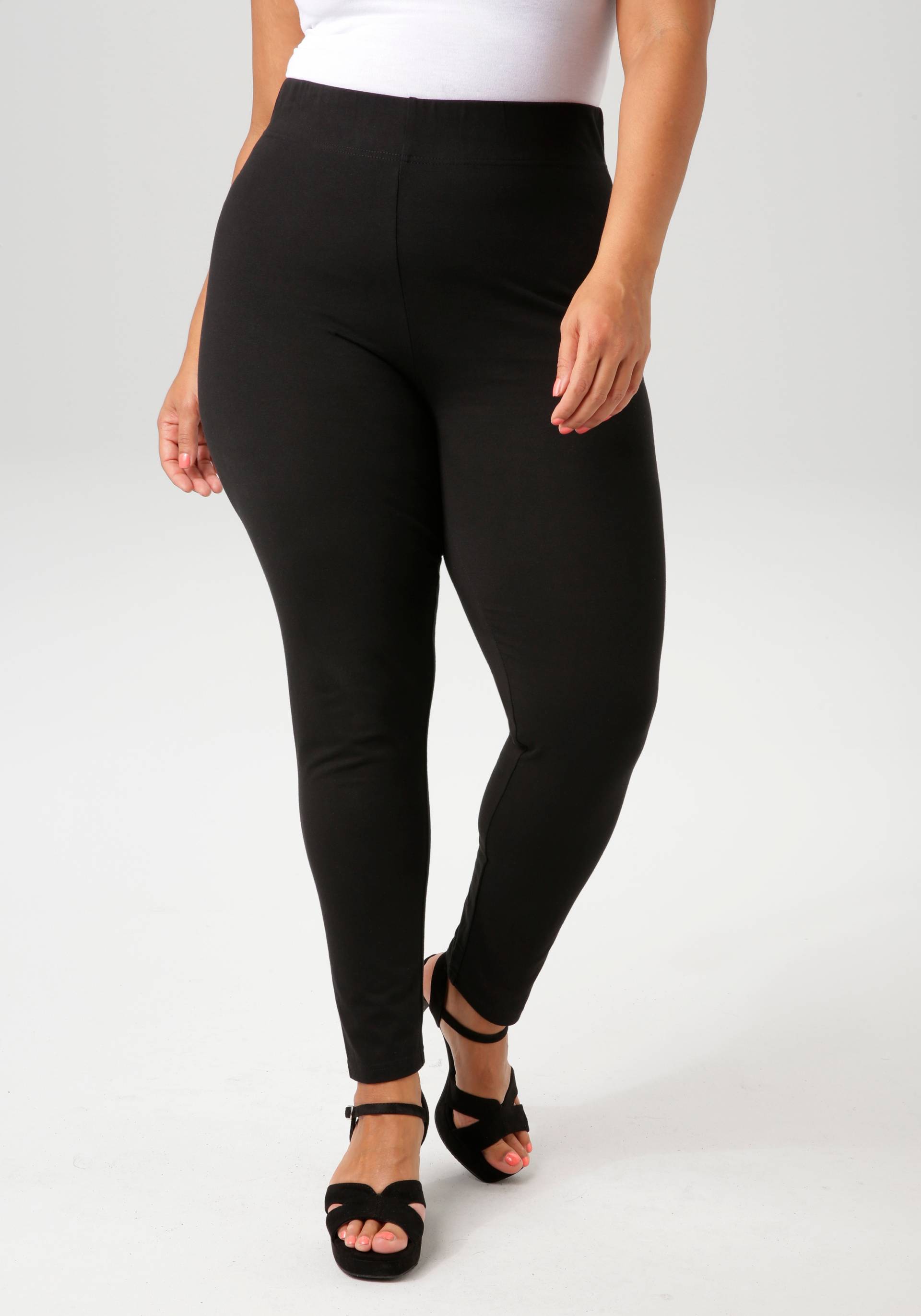 Aniston PLUS Leggings, aus elastischer Single Jersey-Qualität - NEUE KOLLEKTION von Aniston PLUS