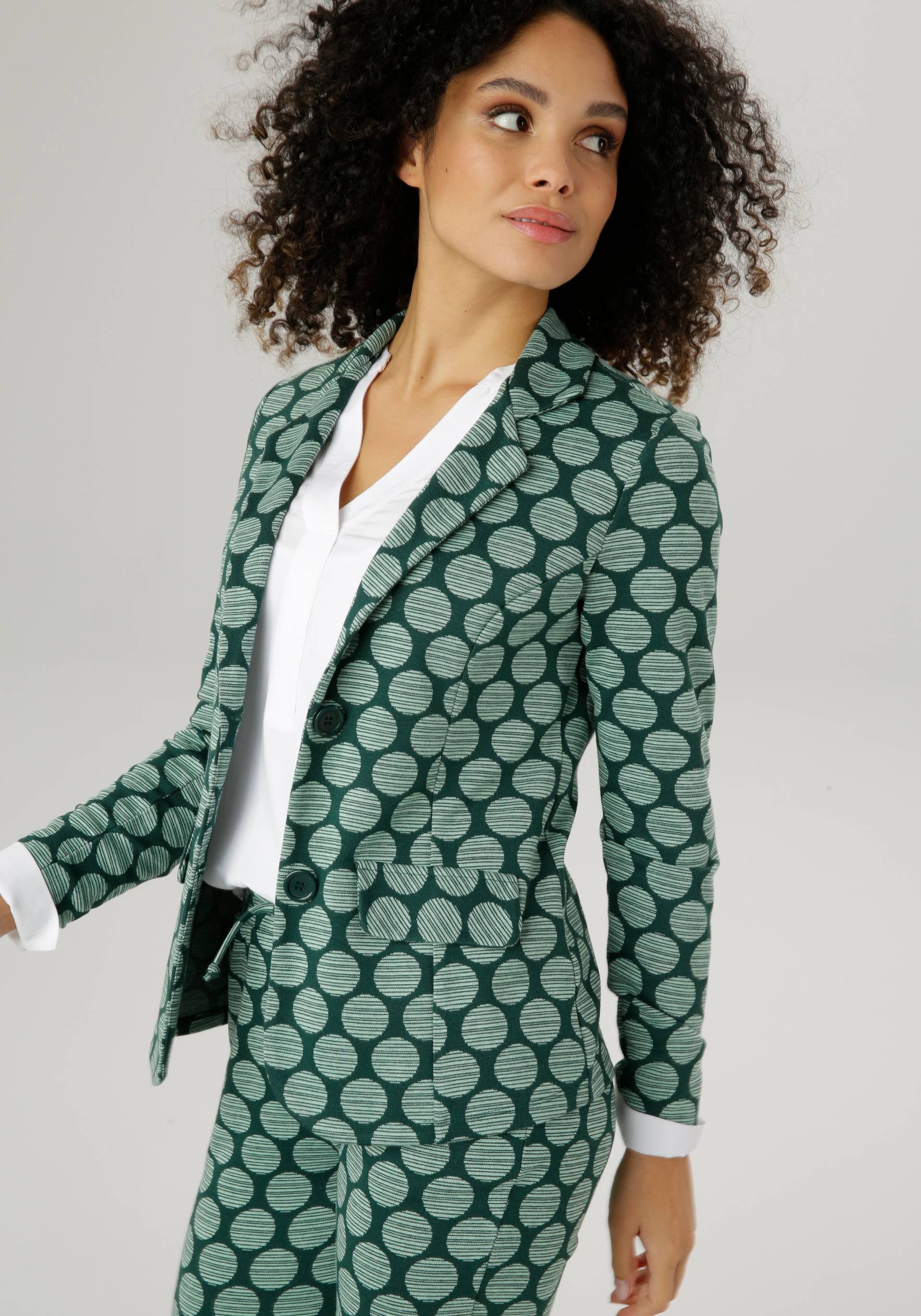 Aniston SELECTED Jerseyblazer, mit gestreiften Punkten Aniston SELECTED Jerseyblazer, mit gestreiften Punkten von Aniston SELECTED