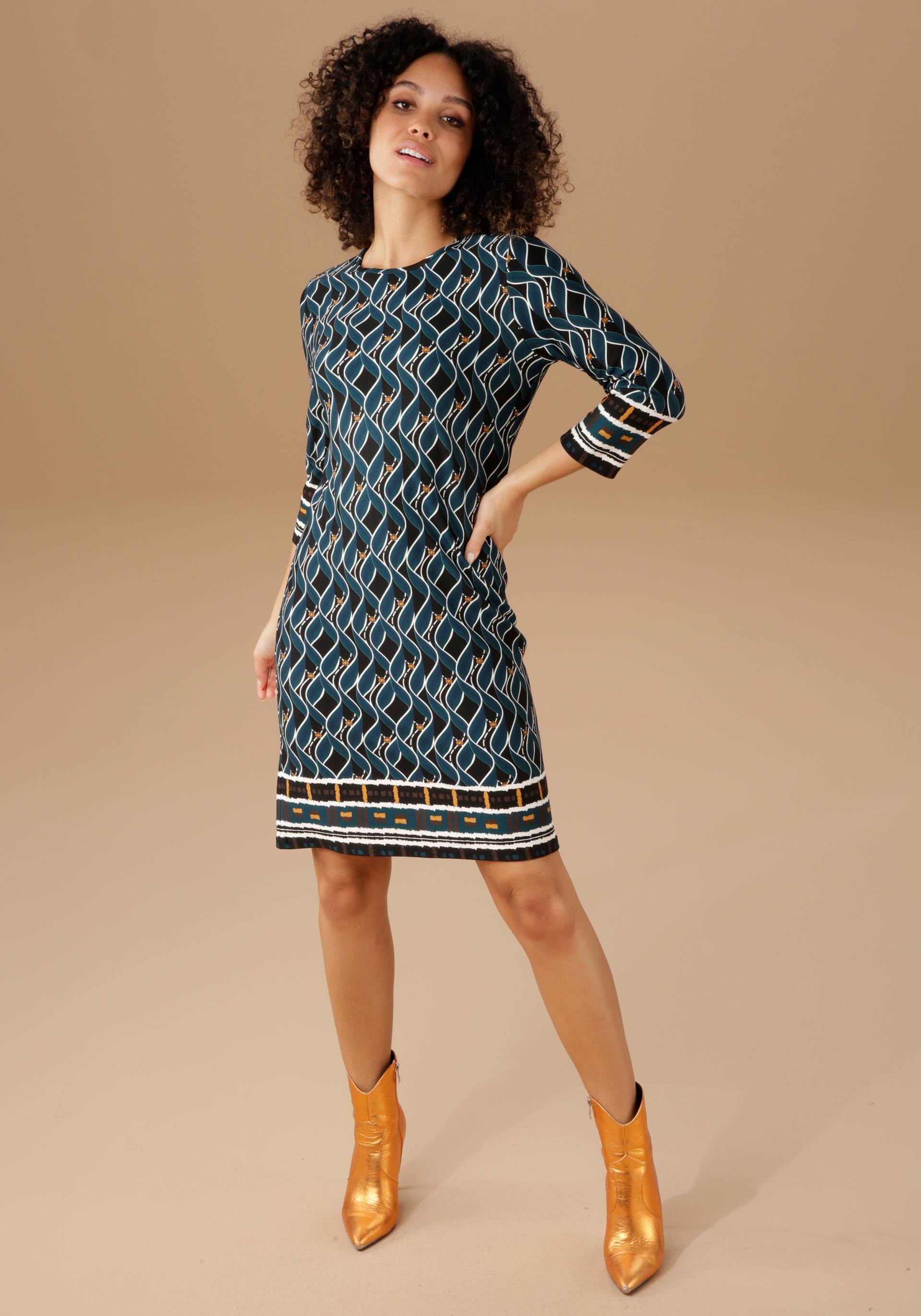 Aniston SELECTED Jerseykleid, im Retro-Dessin Aniston SELECTED Jerseykleid, im Retro-Dessin von Aniston SELECTED