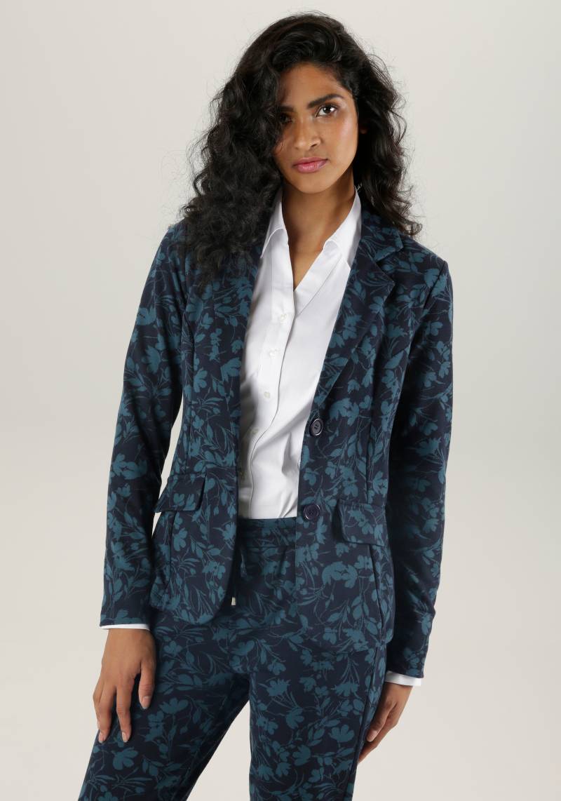 Aniston SELECTED Kurzblazer, mit farbharmonischem Jacquard-Blumenmuster - NEUE KOLLEKTION von Aniston SELECTED