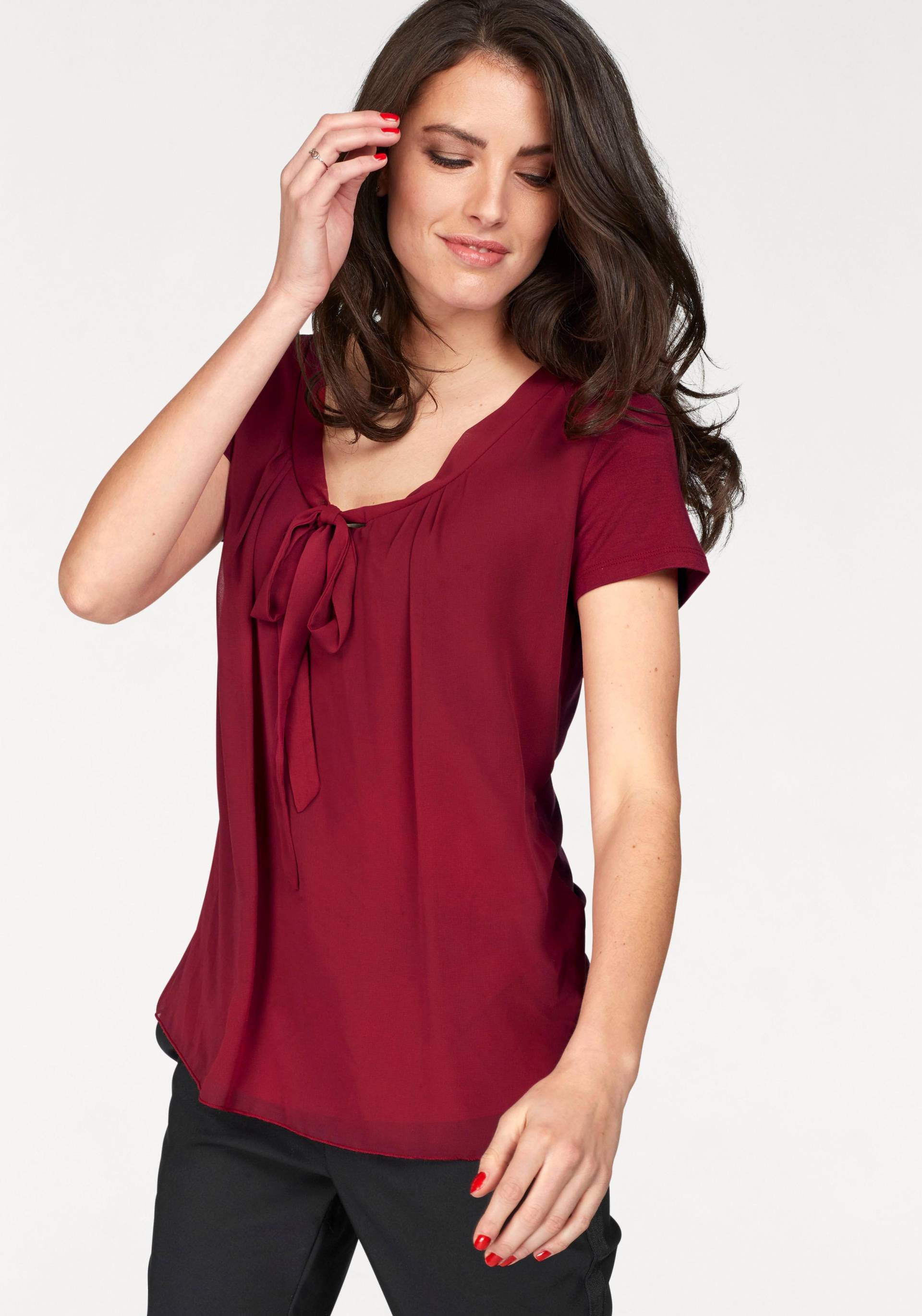 Aniston SELECTED Shirtbluse, mit gedoppeltem Vorderteil von Aniston SELECTED