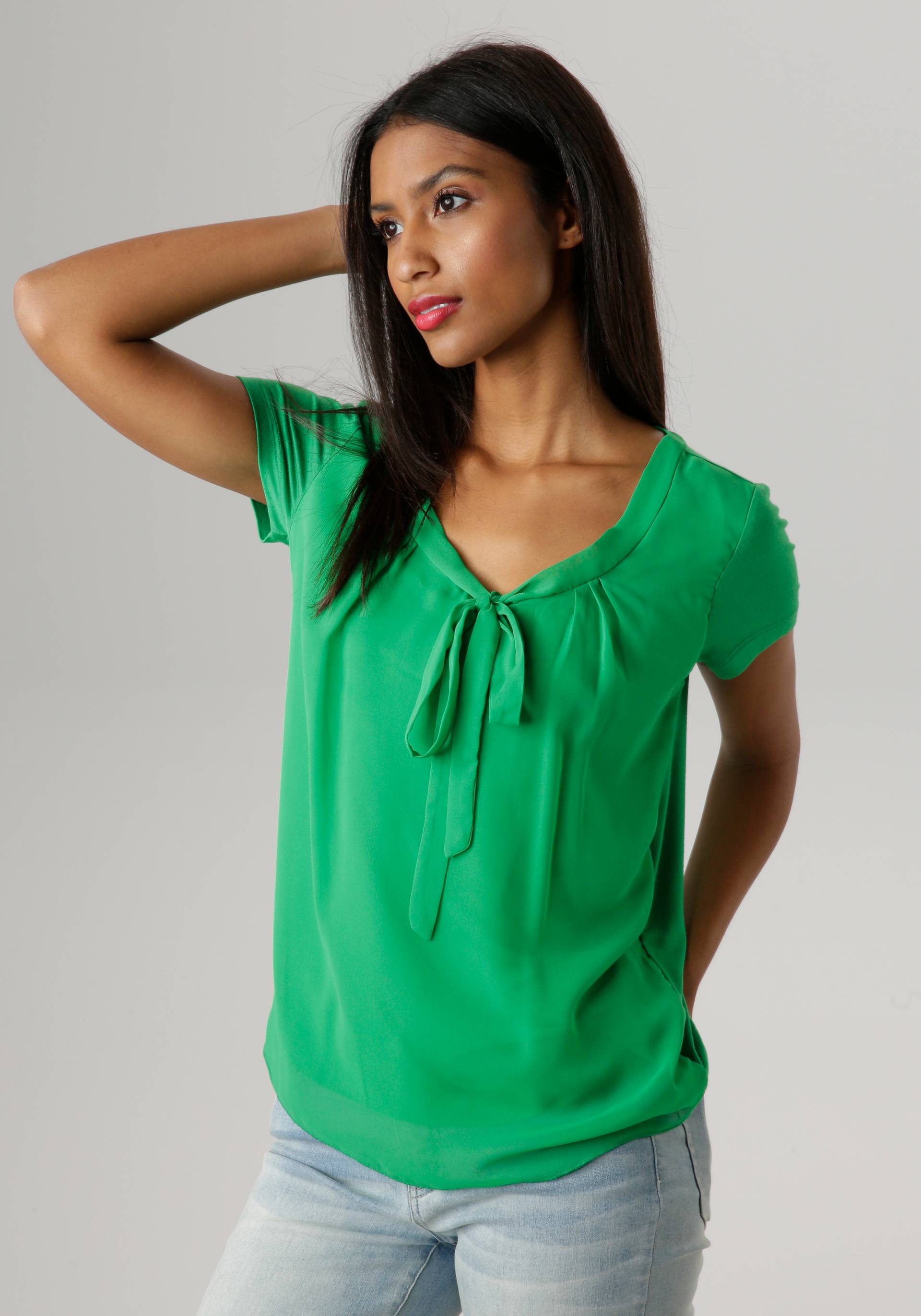 Aniston SELECTED Shirtbluse, mit gedoppeltem Vorderteil Aniston SELECTED Shirtbluse, mit gedoppeltem Vorderteil von Aniston SELECTED