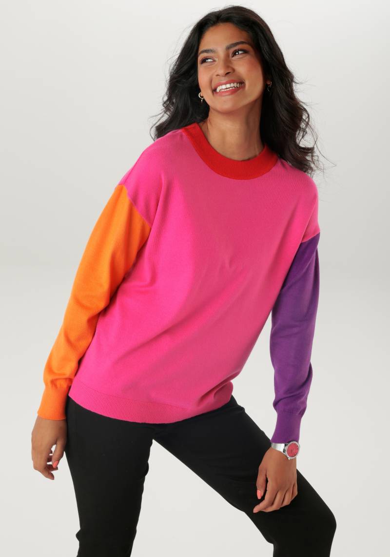 Aniston SELECTED Strickpullover, im farbenfrohen Colorblocking - NEUE KOLLEKTION von Aniston SELECTED