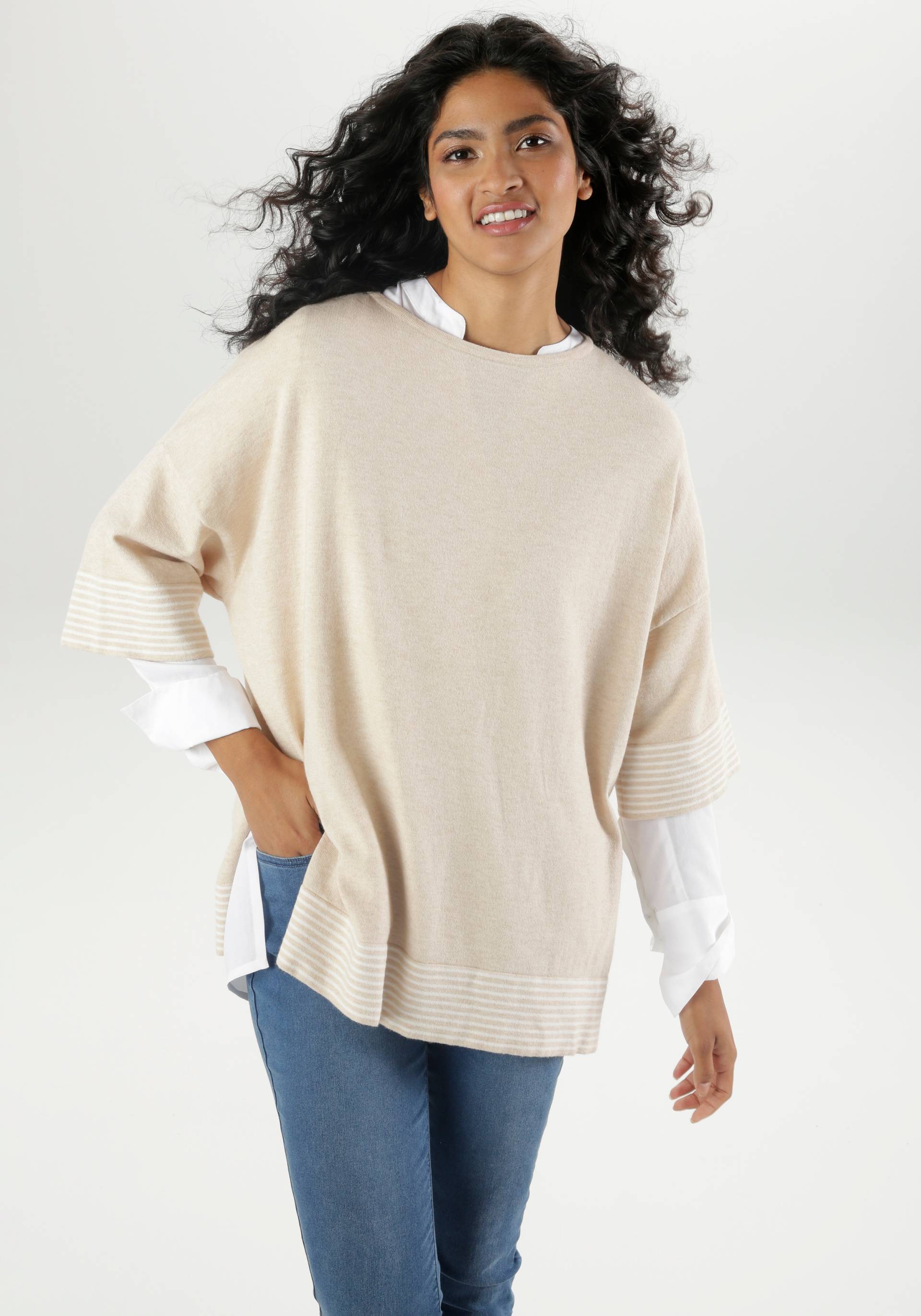 Aniston SELECTED Strickpullover, im lässigen Poncho-Style von Aniston SELECTED