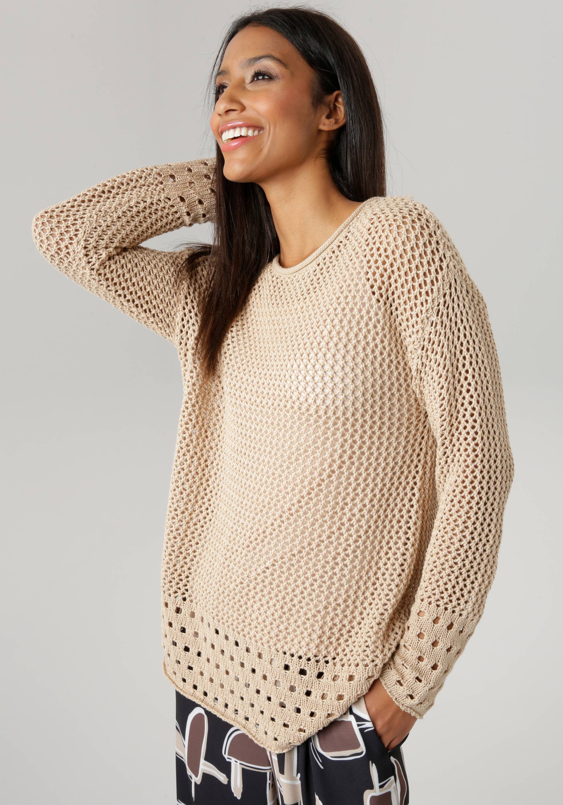 Aniston SELECTED Strickpullover, in Netzoptik - NEUE KOLLEKTION von Aniston SELECTED