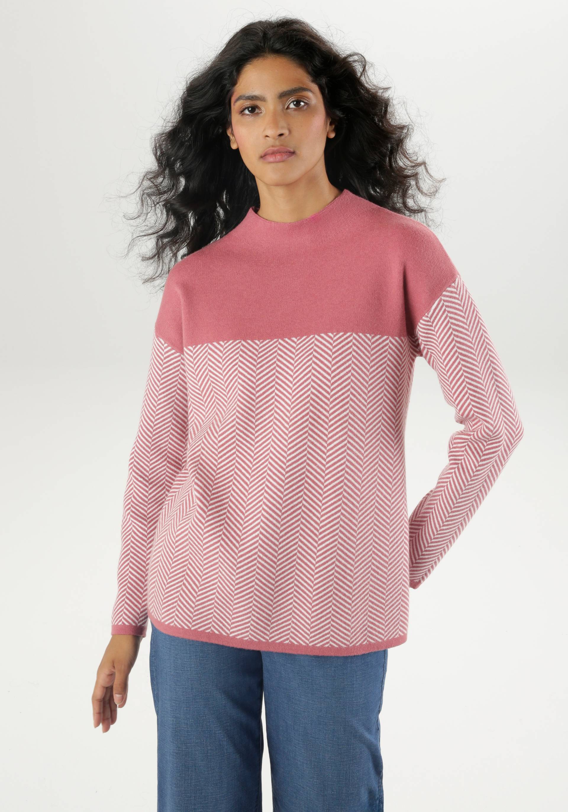 Aniston SELECTED Strickpullover, mit weiterem Stehkragen - NEUE KOLLEKTION von Aniston SELECTED