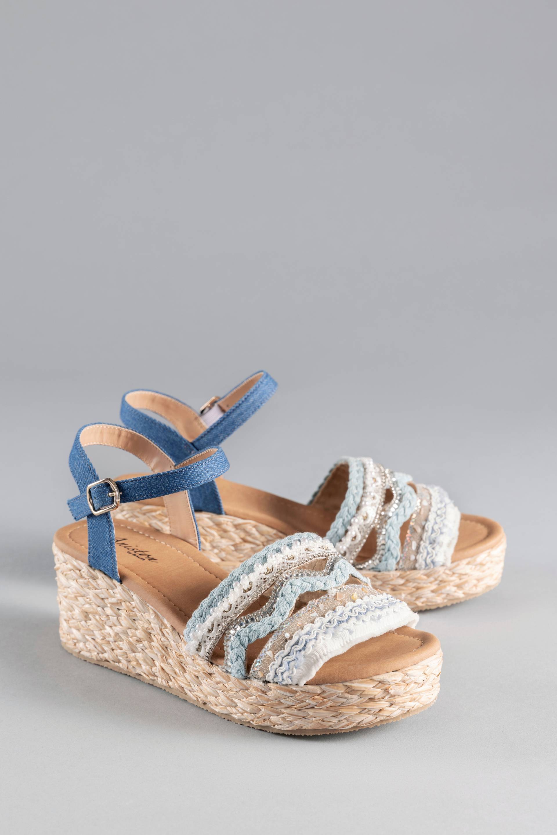 Aniston SHOES Keilsandalette, Sandale, Sommerschuh, Pailletten - NEUE KOLLEKTION von Aniston SHOES