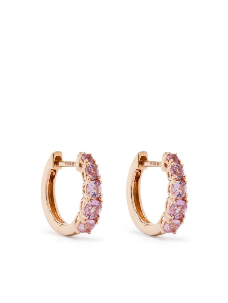 Anita Ko 18K rose gold sapphire hoop earrings - Pink von Anita Ko