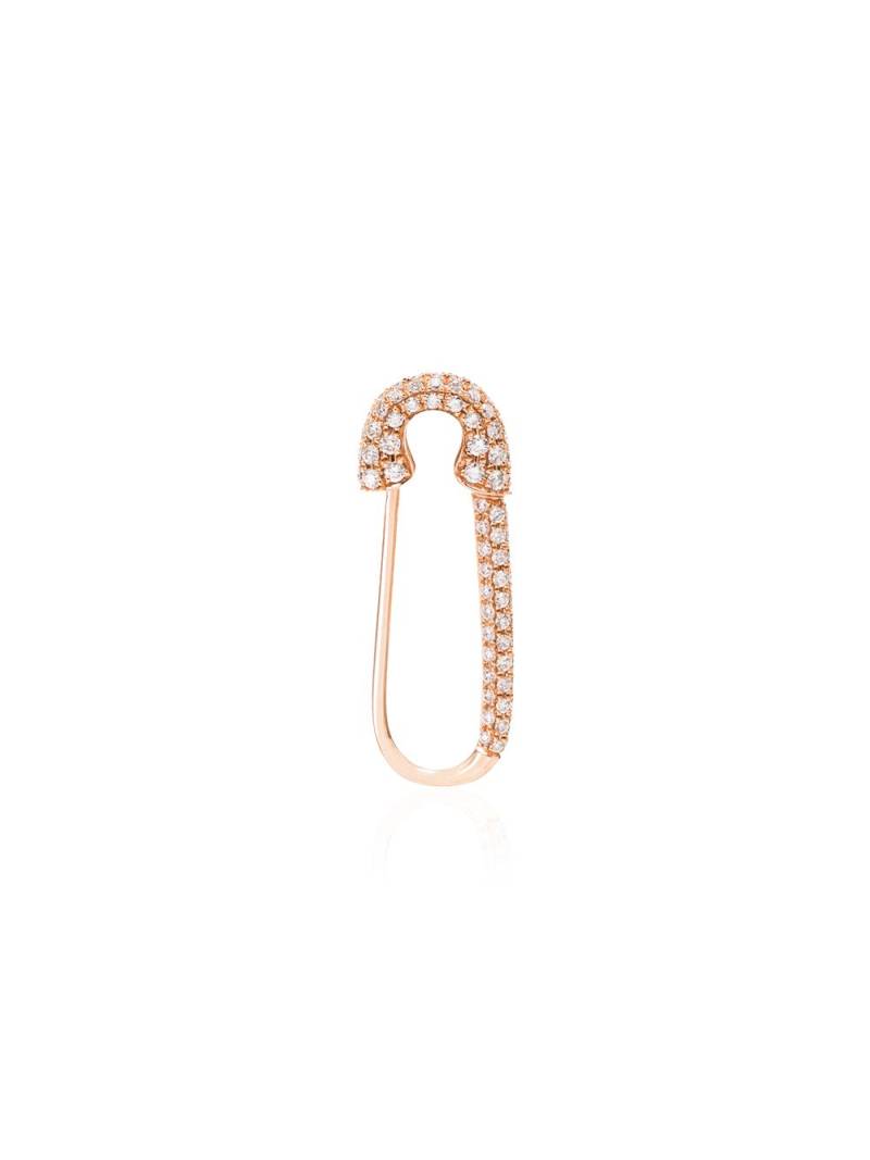 Anita Ko 18kt rose gold safety pin diamond earring - Pink von Anita Ko