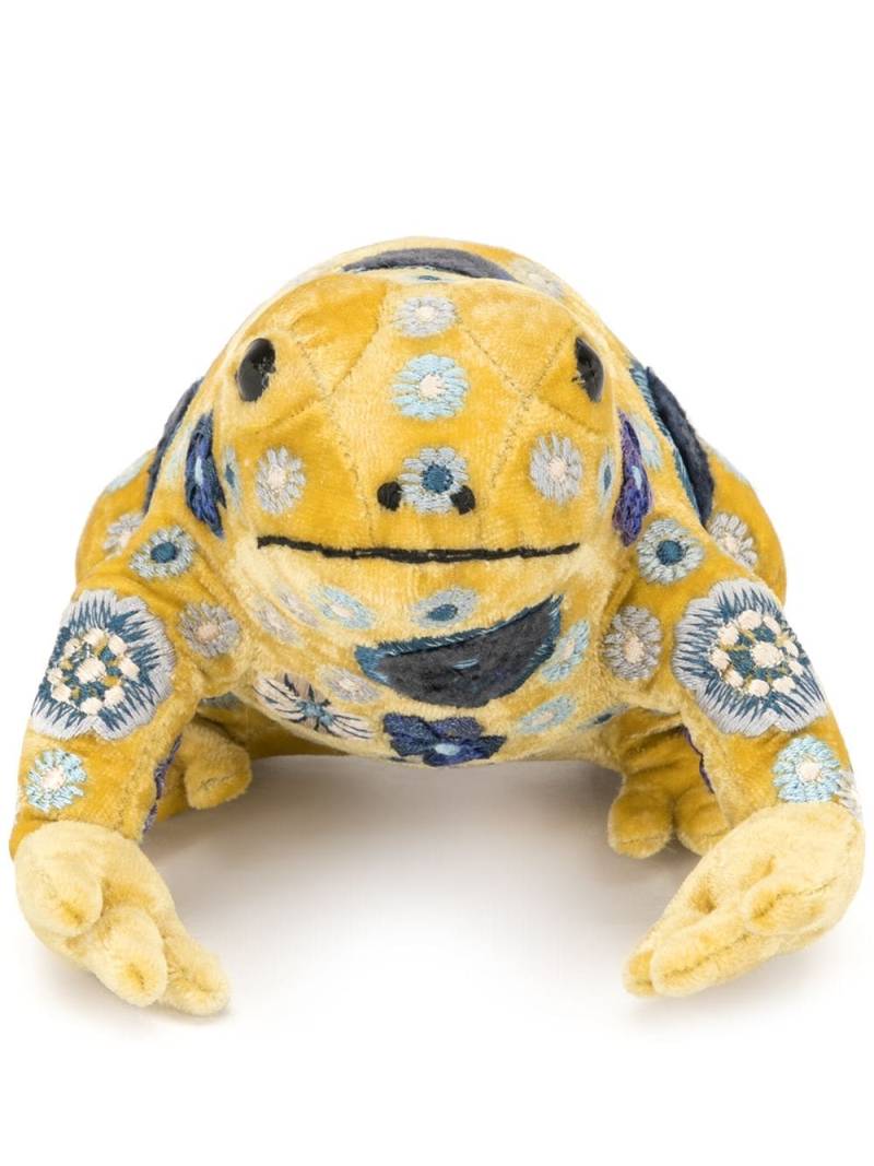 Anke Drechsel embroidered frog soft toy - Yellow von Anke Drechsel