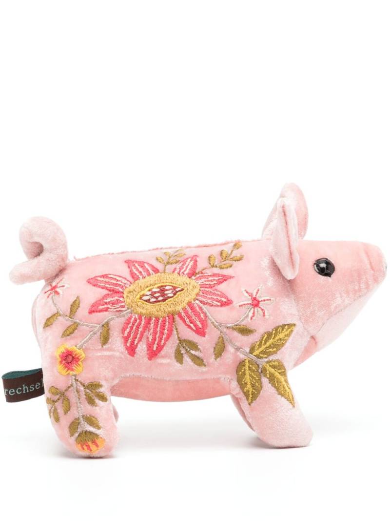 Anke Drechsel pig embroidered soft toy - Pink von Anke Drechsel