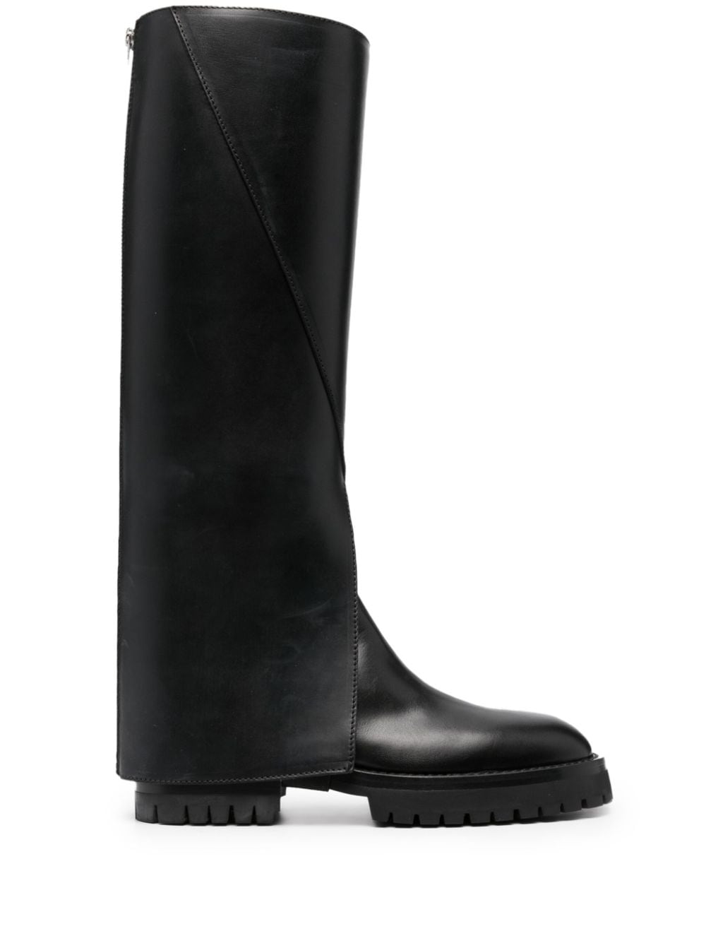 Ann Demeulemeester 45mm leather knee-length boots - Black von Ann Demeulemeester