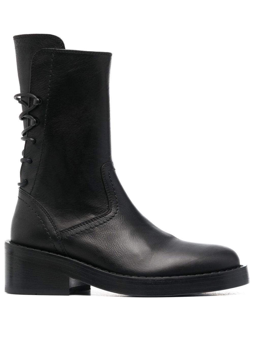 Ann Demeulemeester 50mm leather low-block boots - Black von Ann Demeulemeester