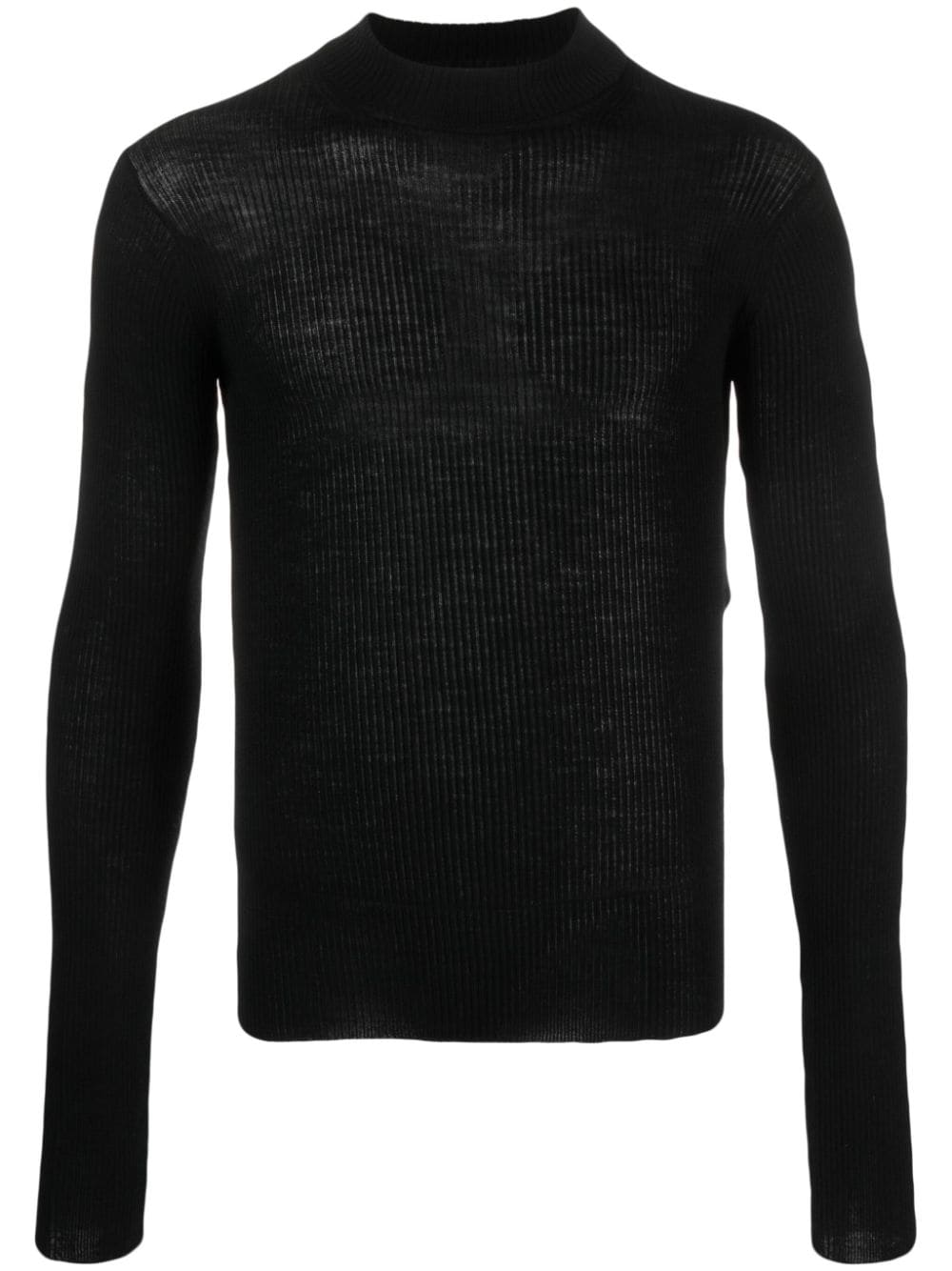 Ann Demeulemeester Bastiaan ribbed-knit jumper - Black von Ann Demeulemeester