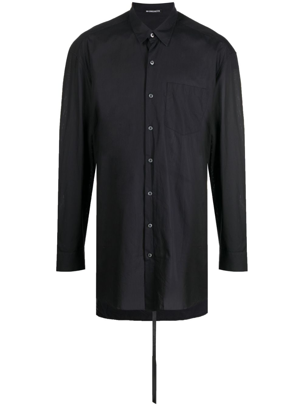 Ann Demeulemeester Cesar long-sleeve poplin shirt - Black von Ann Demeulemeester
