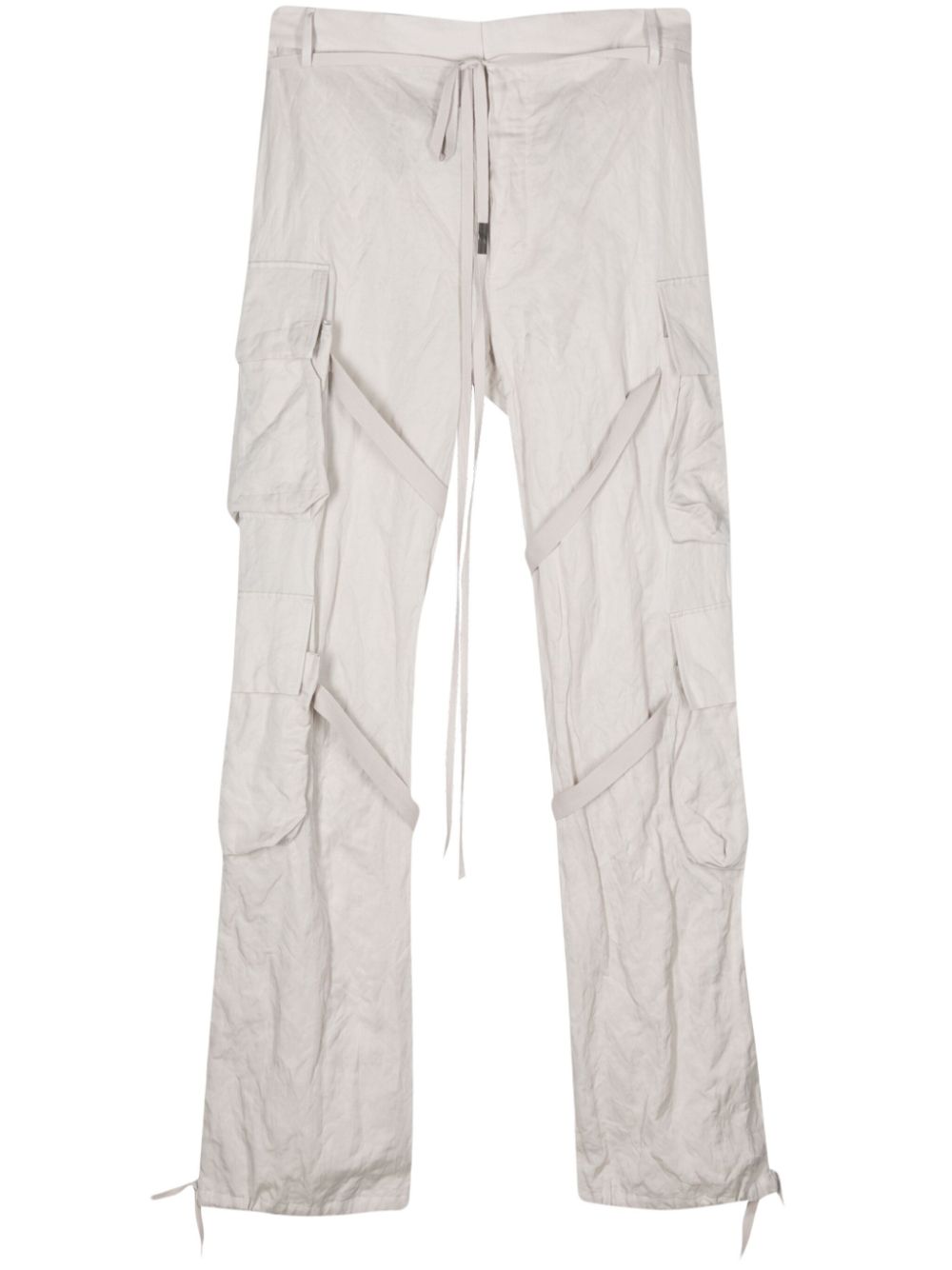 Ann Demeulemeester Kat cargo-pockets straight trousers - Grey von Ann Demeulemeester