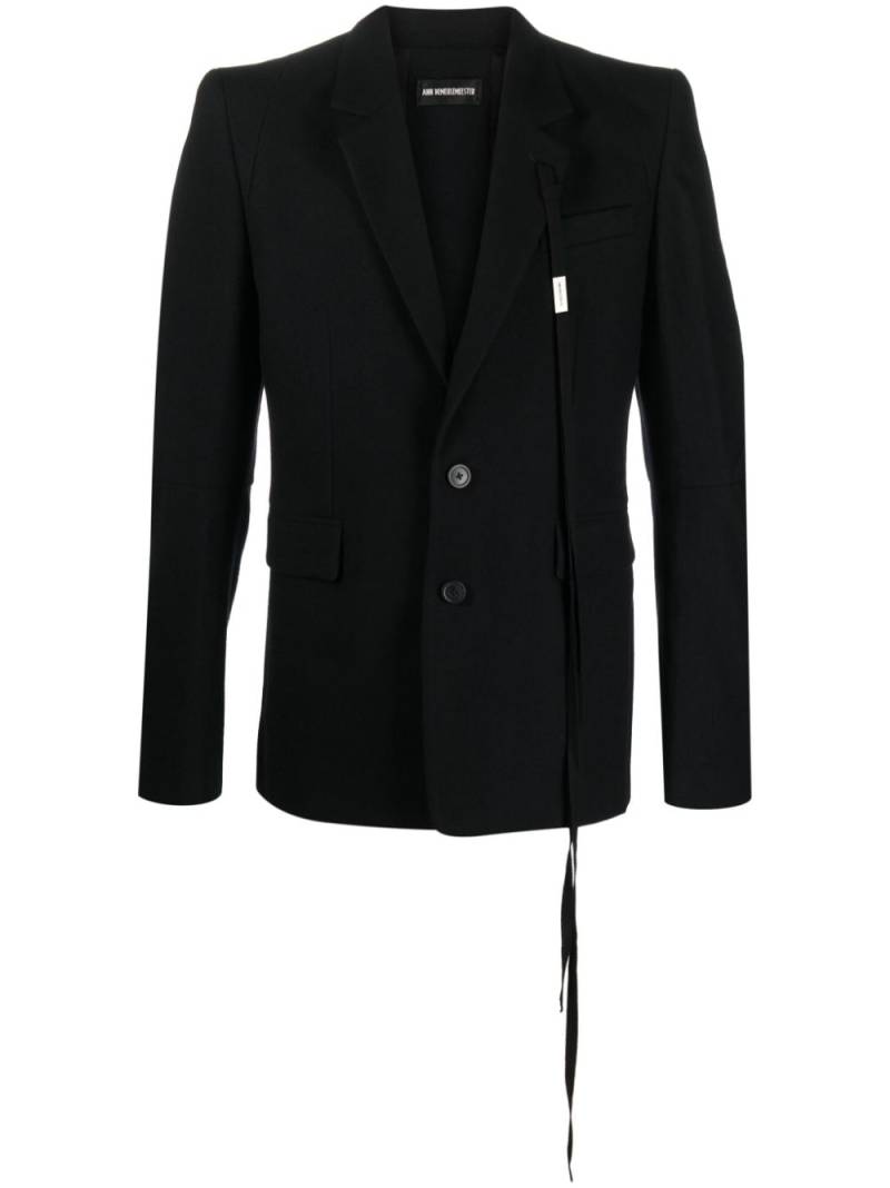 Ann Demeulemeester Nathan brushed-wool single-breasted blazer - Black von Ann Demeulemeester