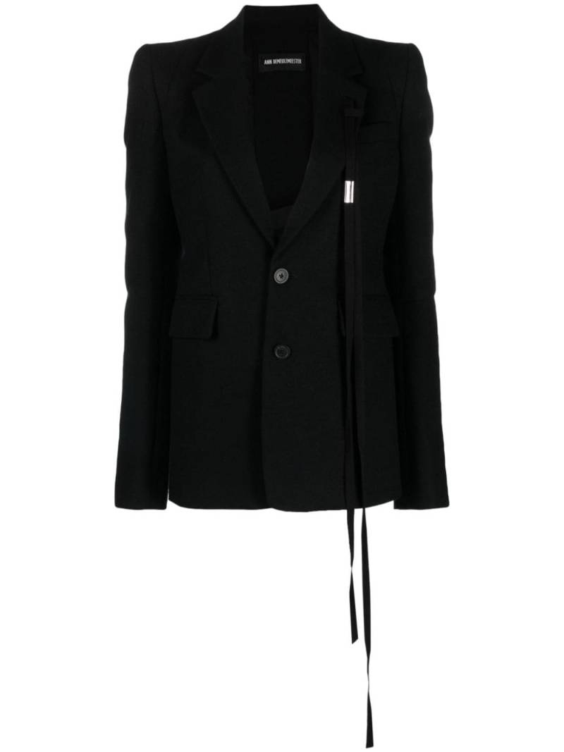 Ann Demeulemeester Rachele single-breasted blazer - Black von Ann Demeulemeester