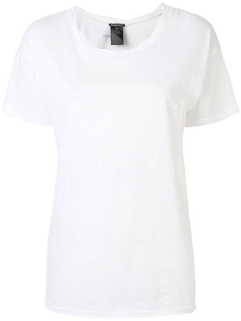 Ann Demeulemeester Tempest print T-shirt - White von Ann Demeulemeester