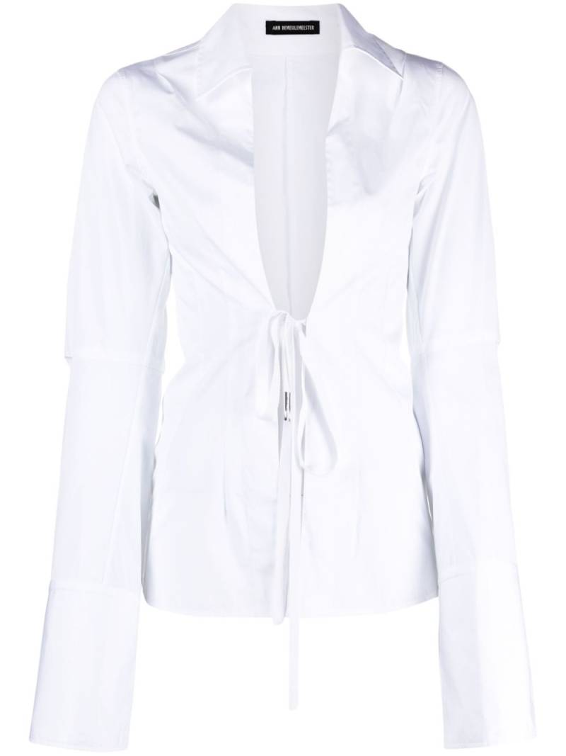 Ann Demeulemeester White cotton Linsey blouse von Ann Demeulemeester