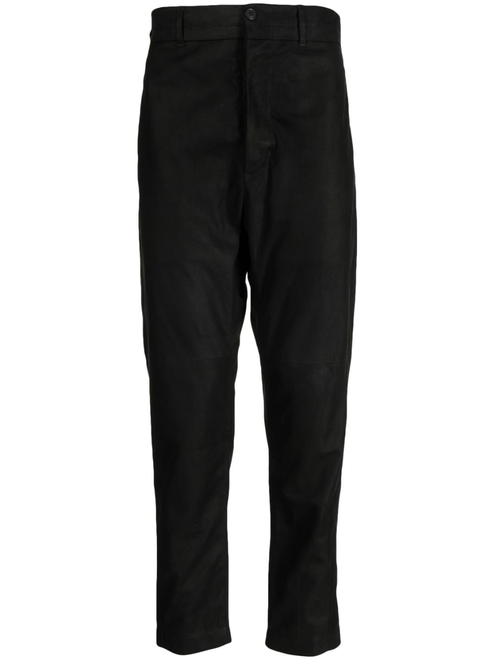 Ann Demeulemeester cropped leather trousers - Black von Ann Demeulemeester