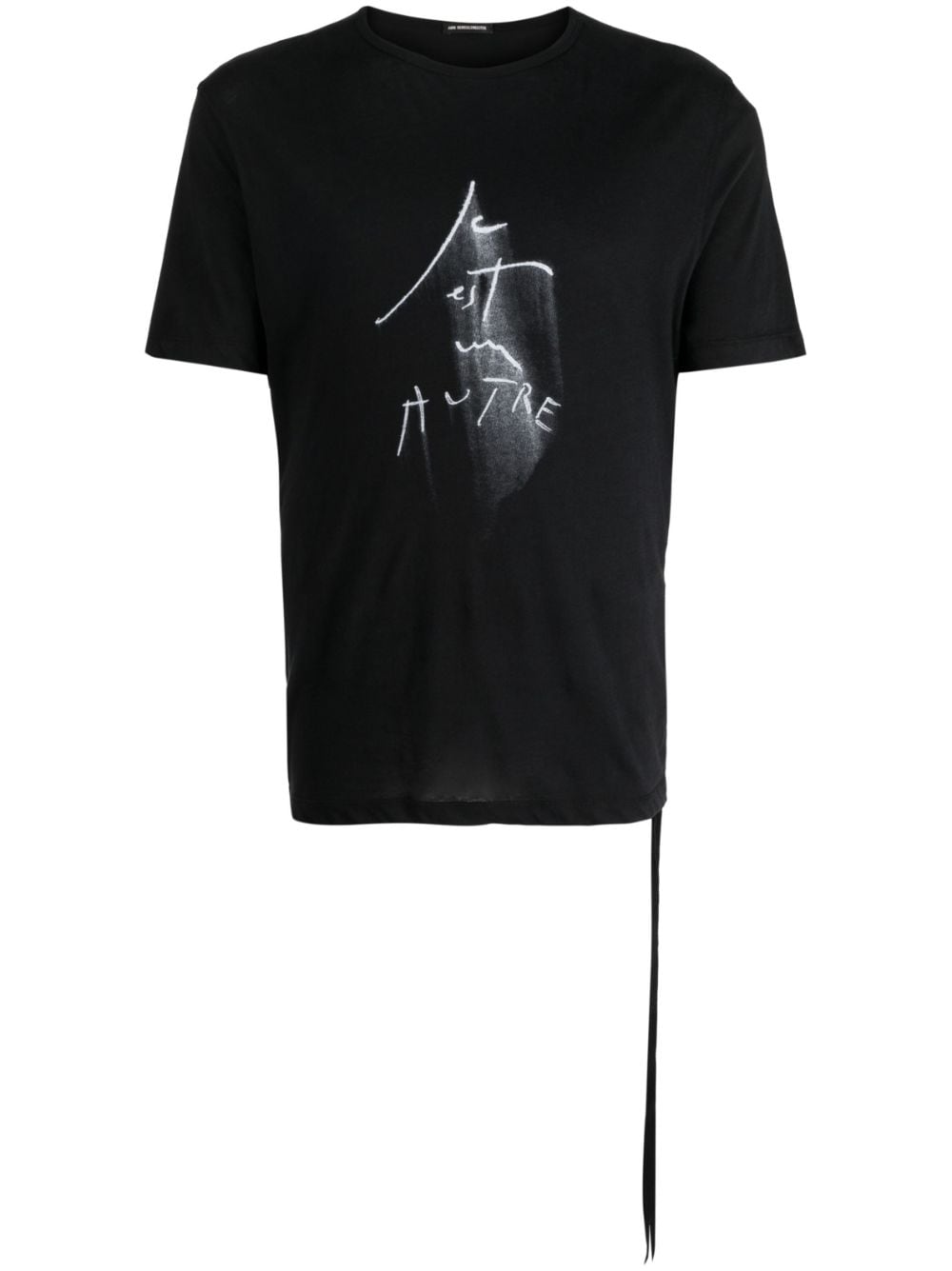 Ann Demeulemeester graphic-print cotton T-shirt - Black von Ann Demeulemeester