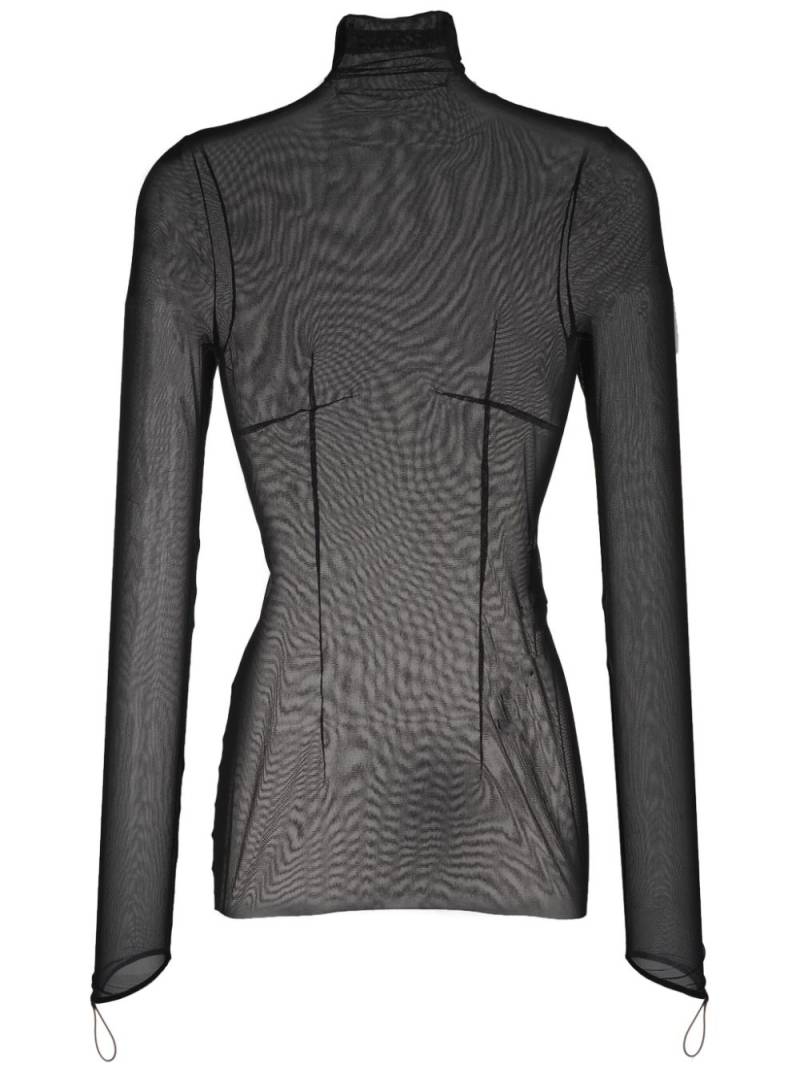 Ann Demeulemeester high-neck long-sleeved top - Black von Ann Demeulemeester